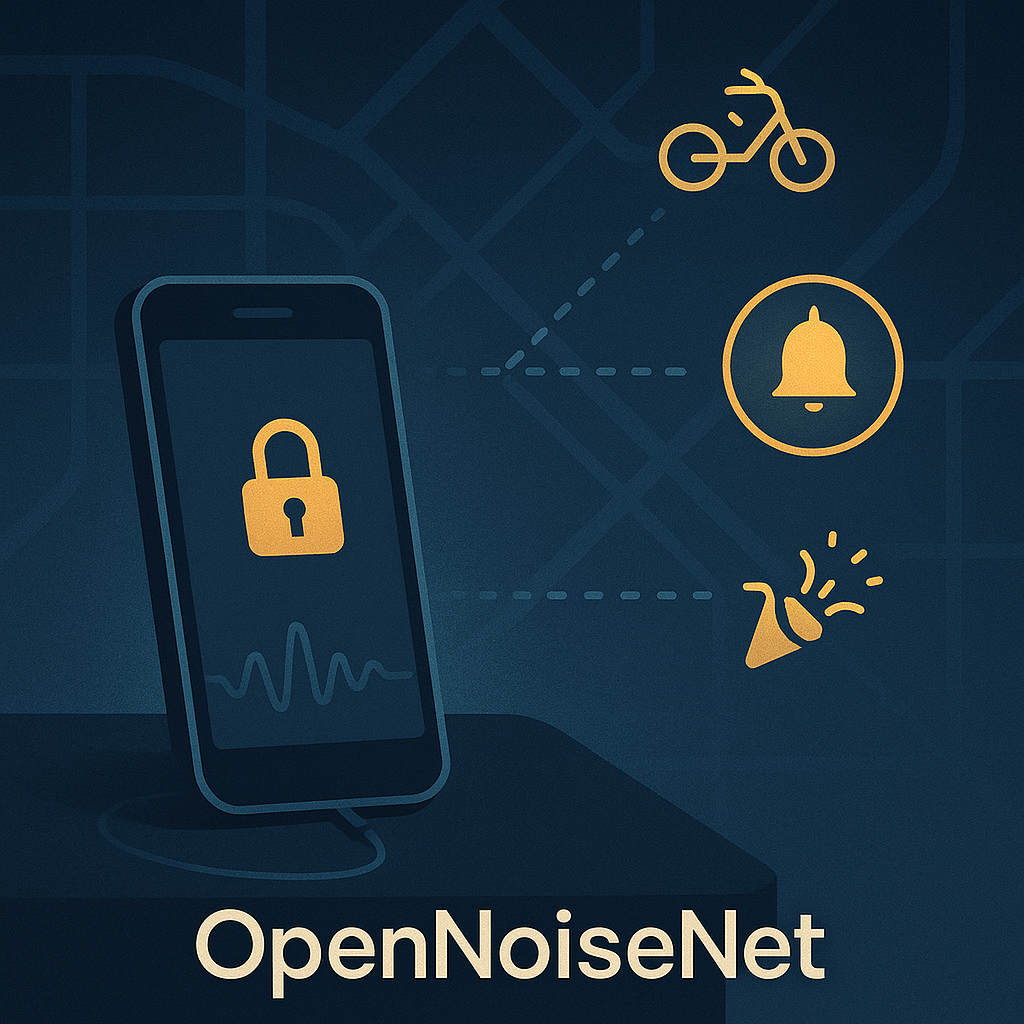 OpenNoiseNet app interface showing noise monitoring